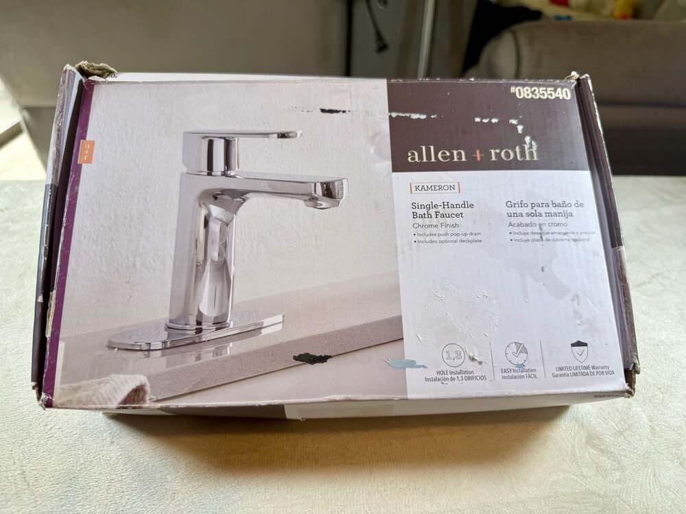 allen + roth Kameron Single-Handle Bath‎ Faucet, Chrome Finish